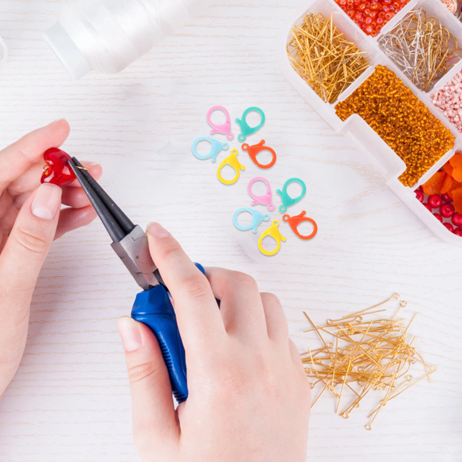 

50Pcs Plastic Lobster Clasp for Jewelry Making Durable Hold Necklace Bracelet Craft Supplies Lobster Clasp Jewelry Making Clasps