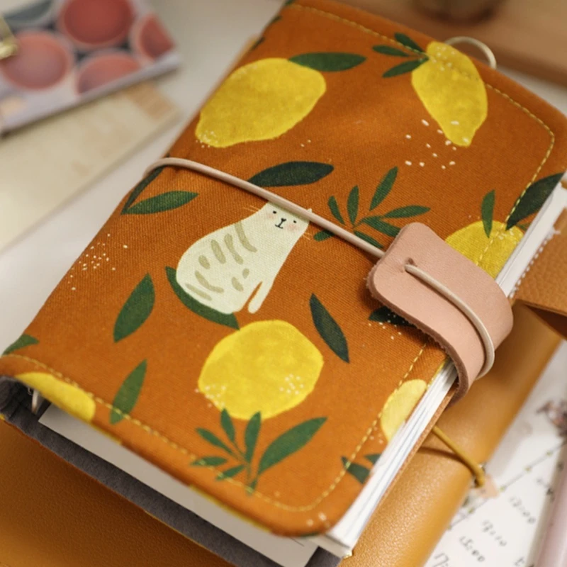 Imagem -01 - Portátil Solto Folha Tecido Notebook Conta Destacável Mão Livro de Bolso das Meninas Alta Aparência a7 portatil solto folha tecido notebook conta destacavel mao livro de bolso das meninas alta aparencia a7 01