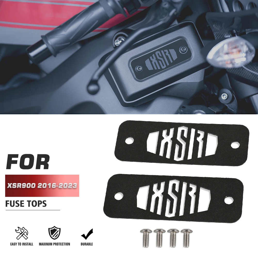 

2PCS For Yamaha XSR900 2016 -2021 XSR 900 Accessories Aluminum Motorcycle Fuse Box Top Plates Powder Coated Clutch Cover Top Cap