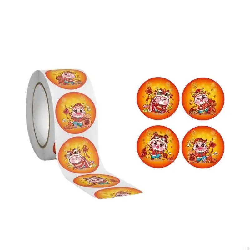 

1 Roll Assorted New Year Stickers Adhesive Labels for Holiday Gift Wrapping