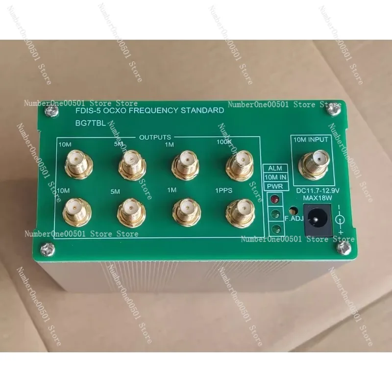 FDIS-5, OCXO frequency reference, 10M, 5M, 1M, 100K, 1PPS constant temperature crystal oscillator BNC/SMA