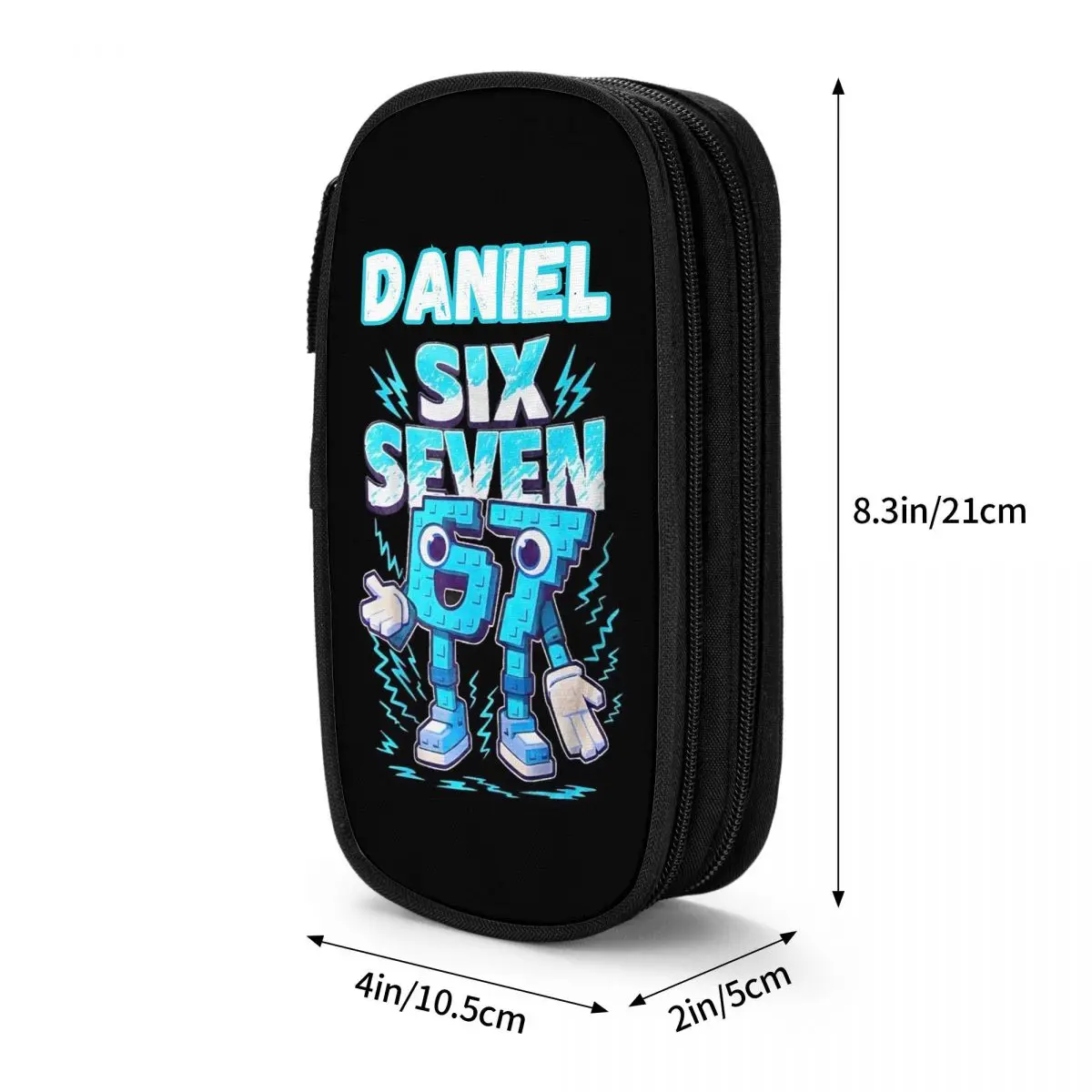 Number 67 Building Blocks Print Pencil Case for Boy Girl Gifts Pen Box Pencil Bag Stationery Supplies Pen Holder Bag