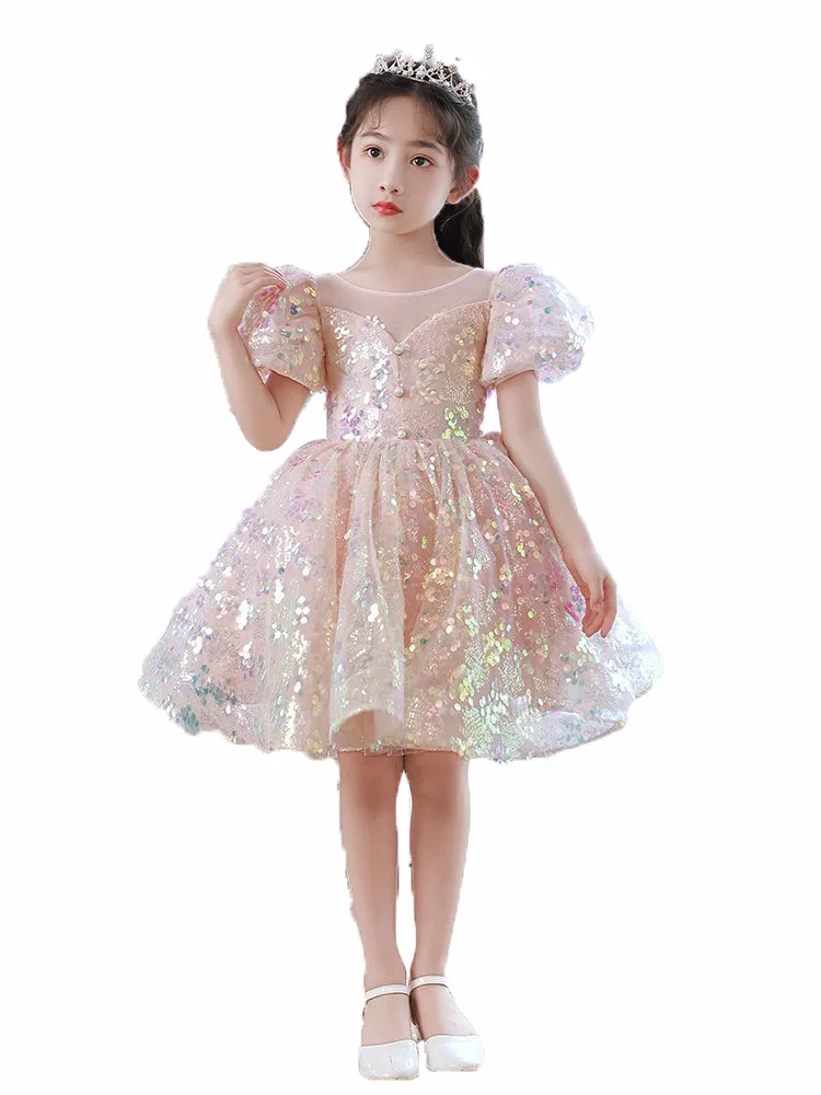 

Girl's dress, niche Western style, children's piano performance, host, flower girl, birthday, little girl, princess dress