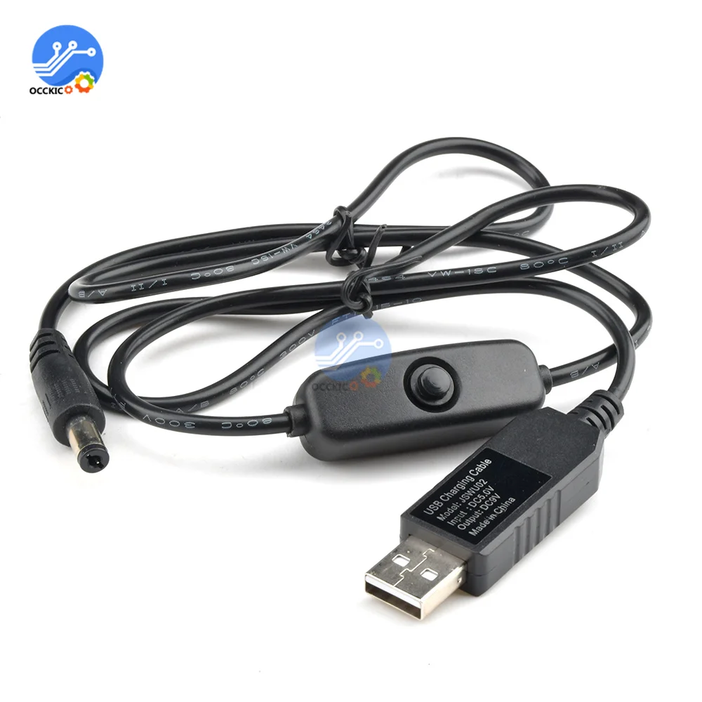 5V to 5V 9V 12V USB Conversion Cable Power Bank Connection Router Connection Cable Boost Cable With Switch