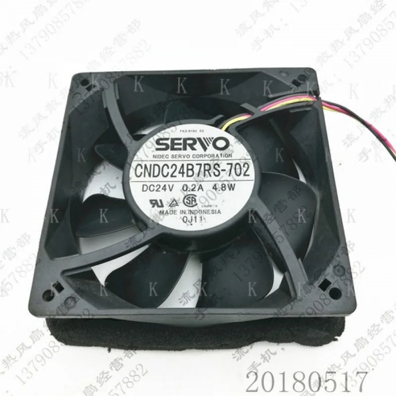 

C FOR SERVO CNDC24B7RS-702 12038 DC24V 0.2A 4.8W 3-Wire Inverter Cooling Fan