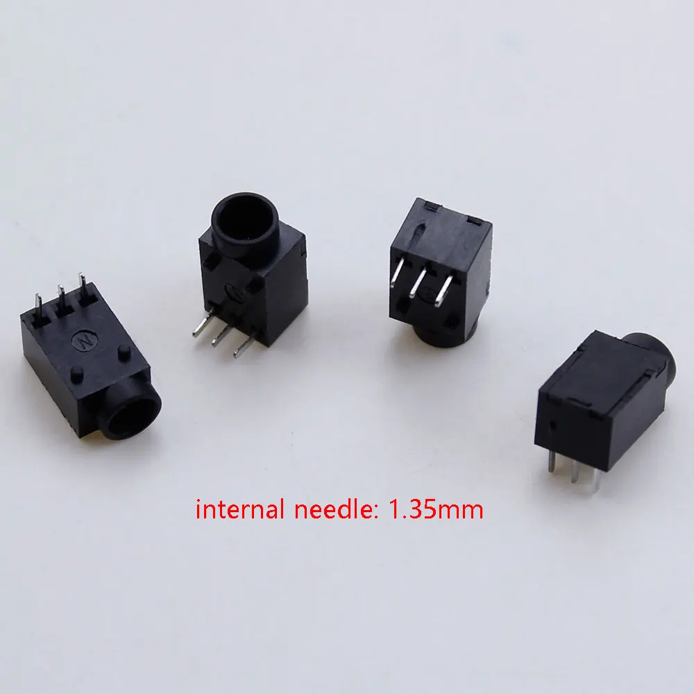 

5Pcs DC-003A DC Power Jack Socket Connector DC003 3.5x1.35mm 3pin 5V 1A DC-003A 3.5*1.3mm Round Hole