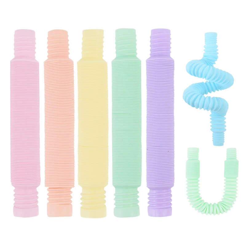 6-24Pcs Flexible Pop Tubes Fidget Sensory Toys Stress Relief Toddler Gift Kids Birthday Party Favors Pinata Goodie Bag Filler