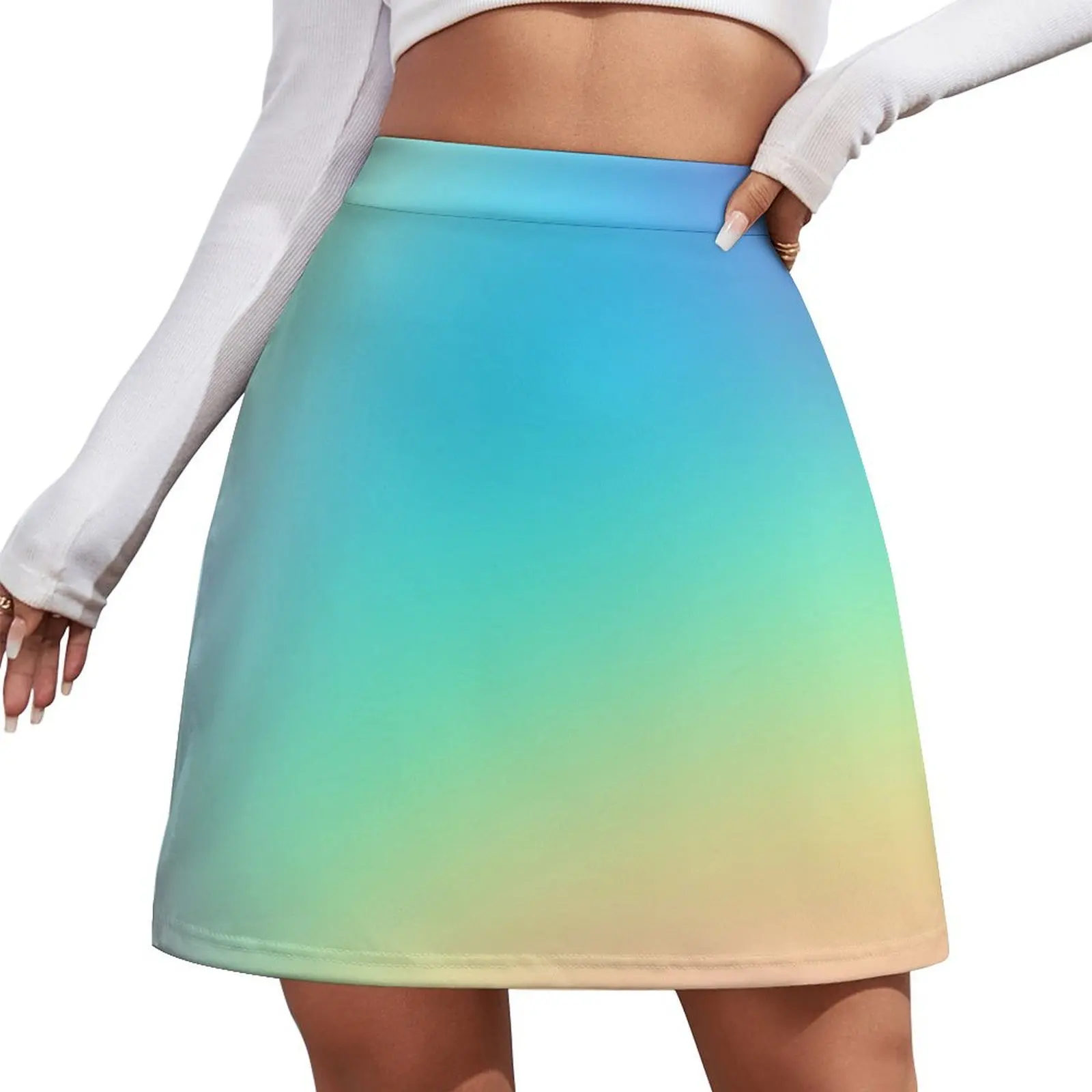 

Soft Colorful Gradient Mini Skirt Clothing fairy grunge Miniskirt woman Mini Skirt