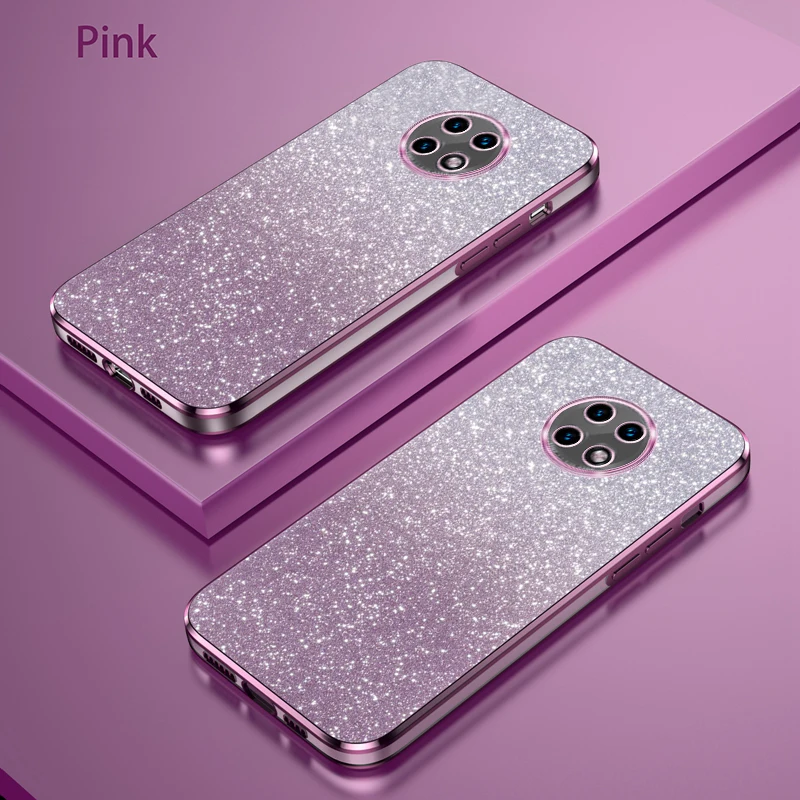 For Huawei Y9a Case Huawei Nova Y9A Phone Case FRL-L22 FRL-L23 Luxury Gradient Glitter Plating Silicone Back Cover Funda