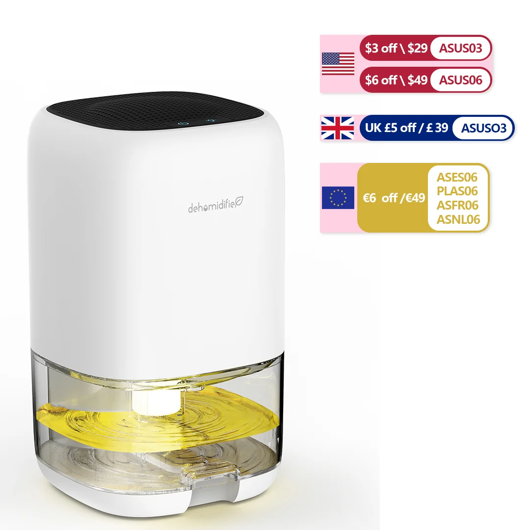 1000ML Air Dehumidifier Home Appliances with Air Filter for Home 280 sq. ft Mini Portable Utral Quiet with Auto Shut Off