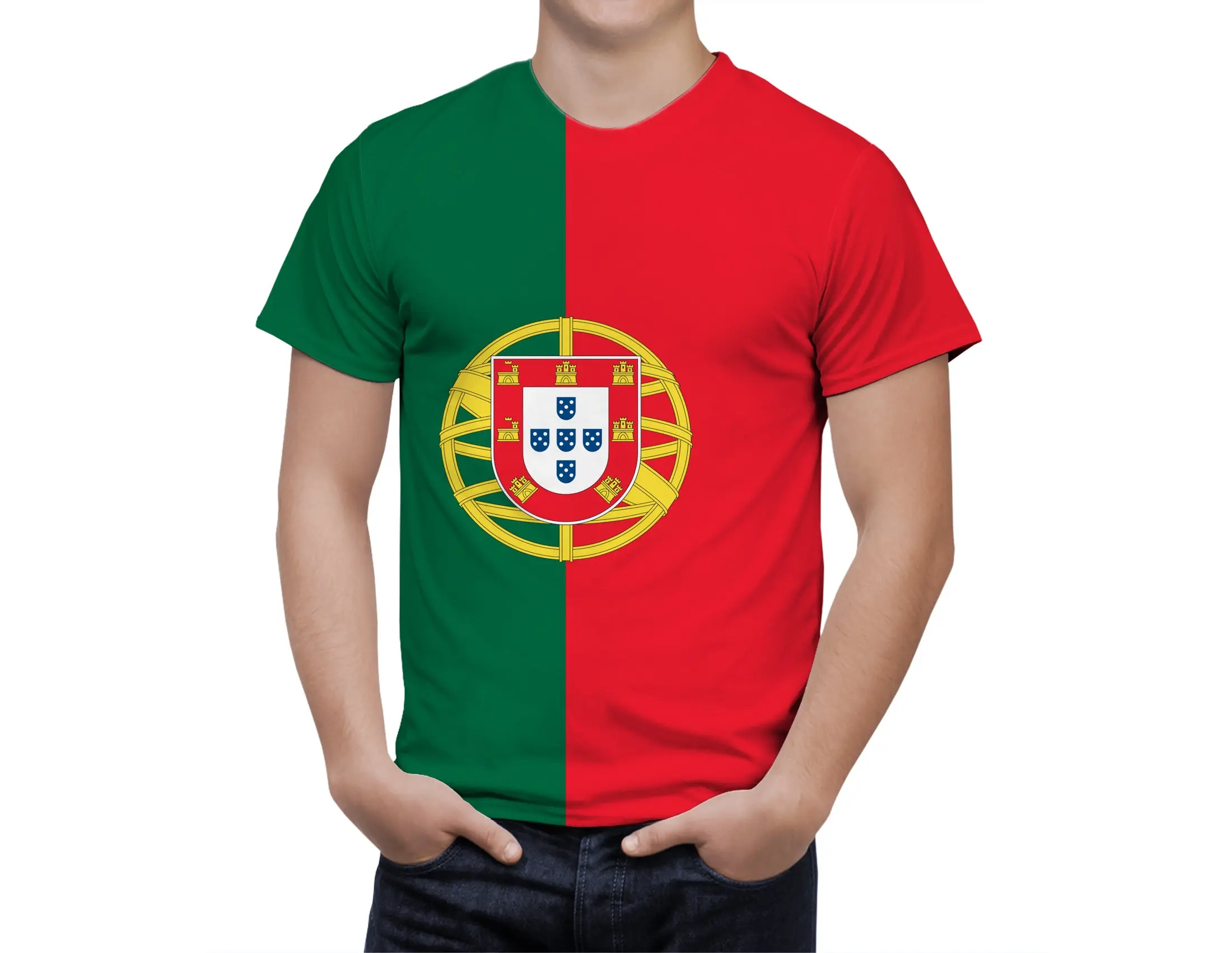 Portugal Flag 3D T Shirt For Men Fashion Hip Hop O-neck Short Sleeve Tops Man Clothing