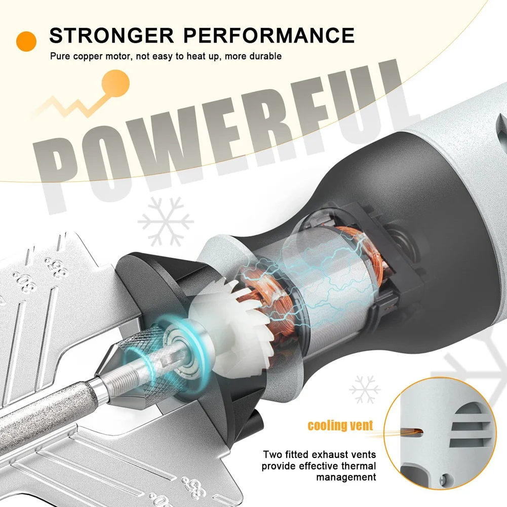 AY03-مبراة المنشار اللاسلكية، مجموعة شحذ المنشار الكهربائية المحمولة، أداة شحذ المنشار عالية السرعة
