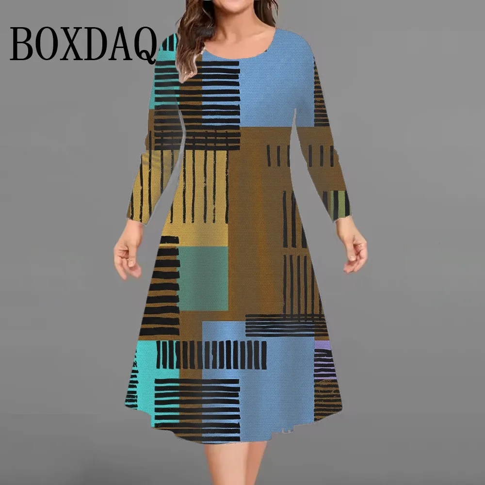Vestidos Rayas Geométricas Talla Grande - usage example