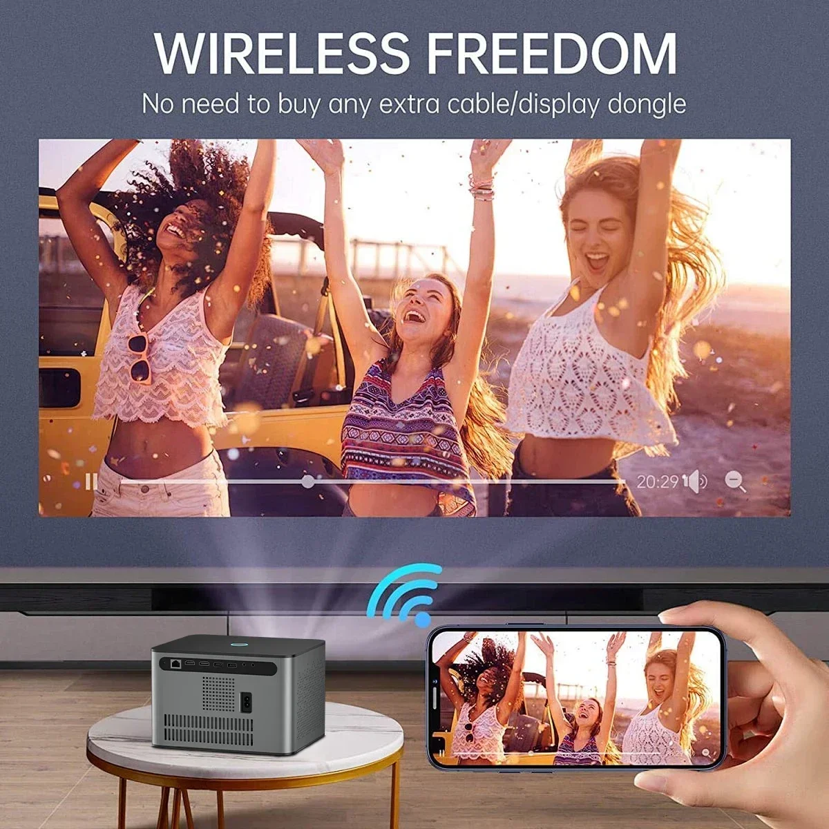 Z9 High Quality Short Throw Led Projector 1080P With Wifi Bluetooth Home Cinema Projector