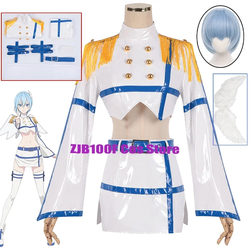 Anime 2.5 Dimensional Seduction Noa Nonoa Nokiel Cosplay Costume Uniform Skirt Prop Wig Wings Set Party Play Outfit for Woman