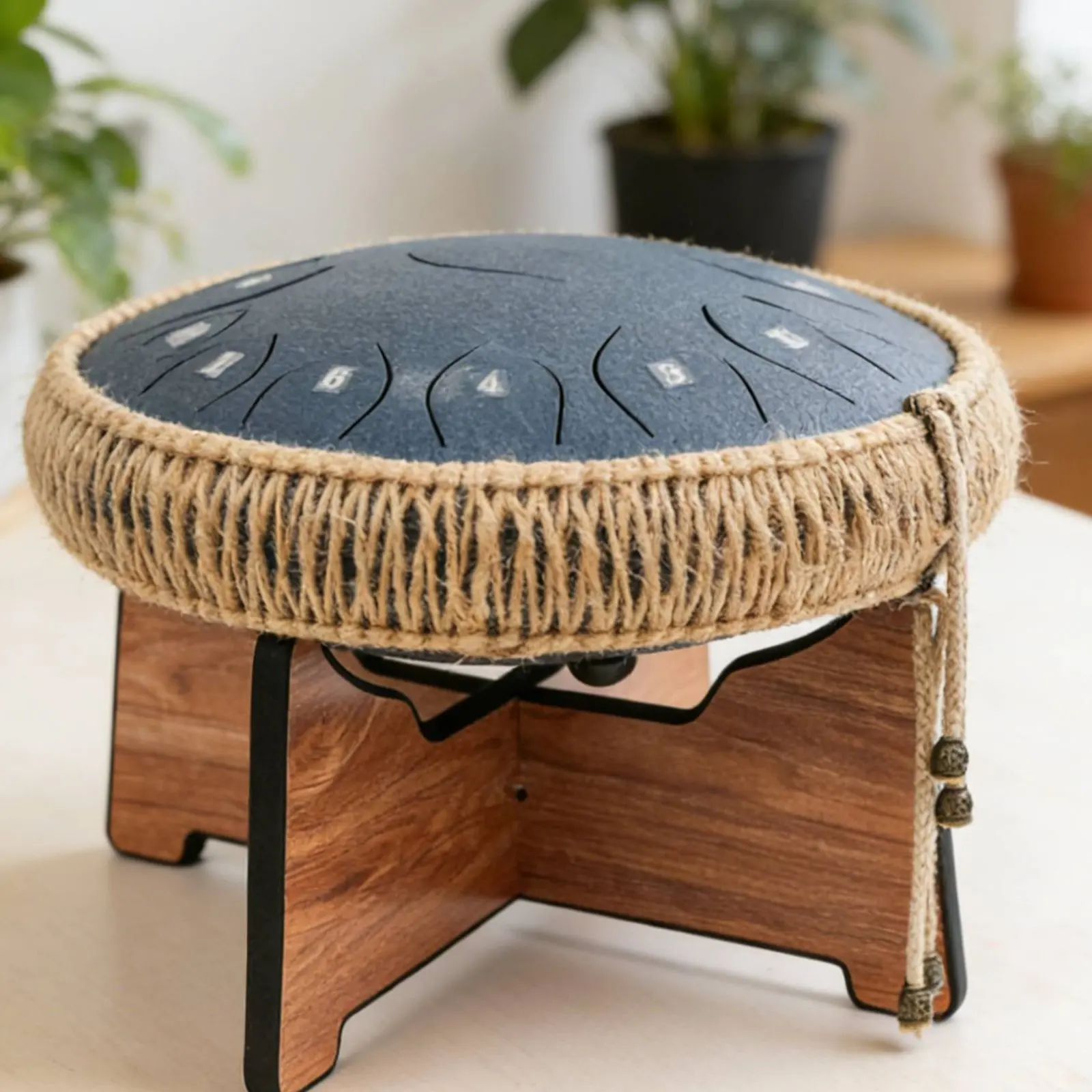

Handpan Stand Sturdy Construction Tongue Drum Stand Preserves Sound Quality Drum Holder for Meditation, Music Studio