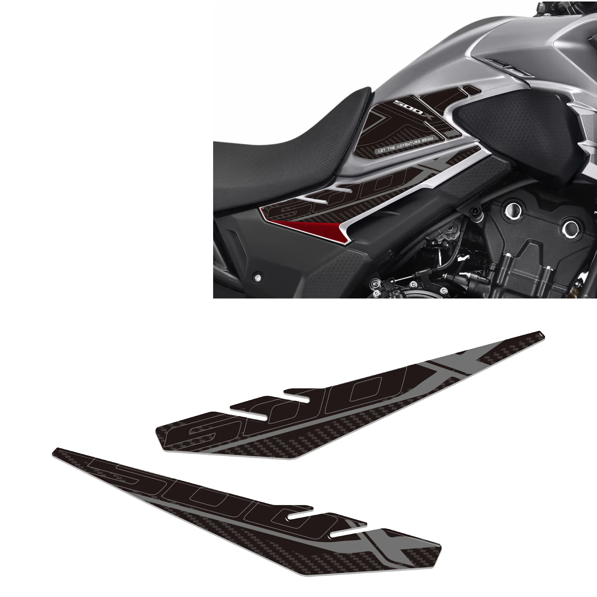 Motorcycle Tank Pad 3d Stickers Decal Rally Fairing Fender Protector For For CB500X CB500 X500X CB 2022-2023