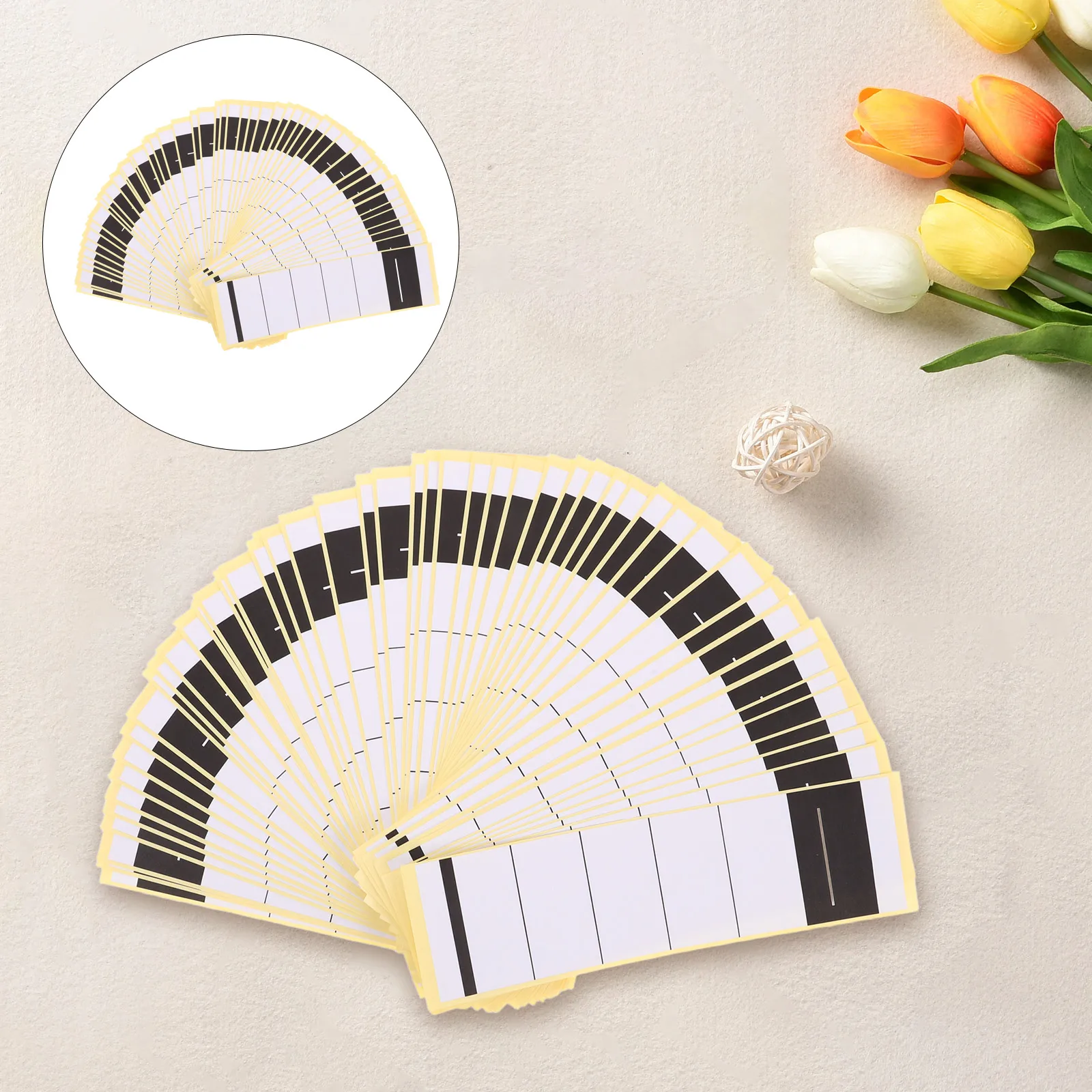 

50 Pcs Folder Label Adhesive Sticker Labels Binder Tag Blank Spine File Tags Office