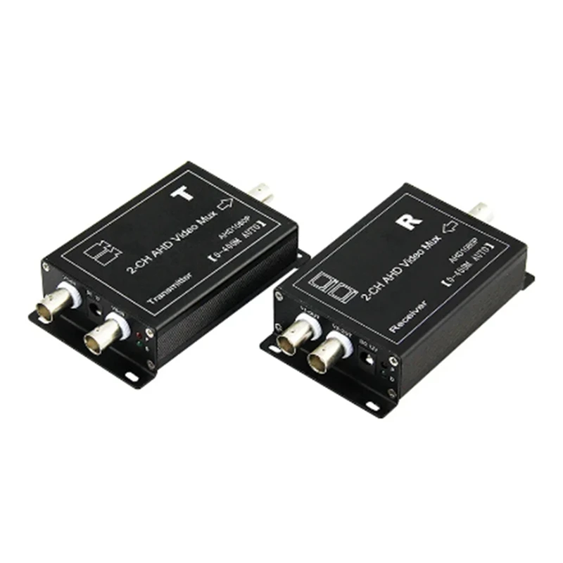 2Chs HD AHD Coaxial Multiplexer Expander 1 Line Transmits 2Channel Surveillance Camera Signal Mixer CCTV Spare Parts Accessories