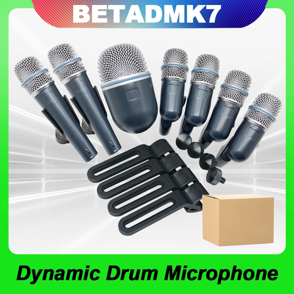 

BETA DMK7 Drum Microphone Set Professional Wired Dynamic Microphone Suitable for Bands and Live Performances