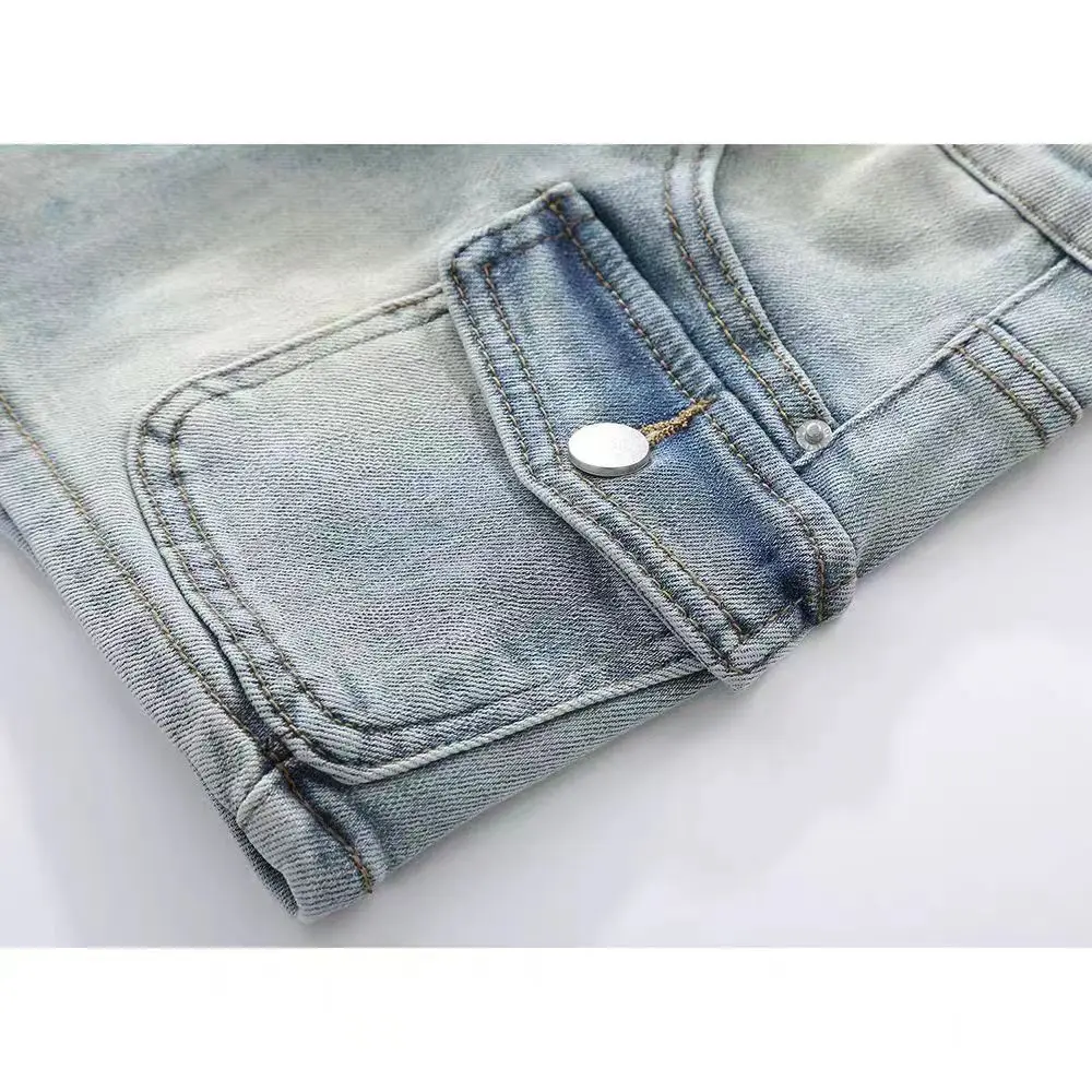 Liooil القطن بسط عالية الخصر شورت جينز امرأة الصيف 2025 عرق غير رسمي مع جيب سستة أبيض أسود مكبل الدينيم السراويل