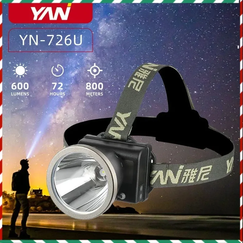 

YN-726U Portable Led Headlamp 3 Lighting Modes Rechargeable Headlamp Super Bright Flashlight Light for Outdoor Camping Fishing