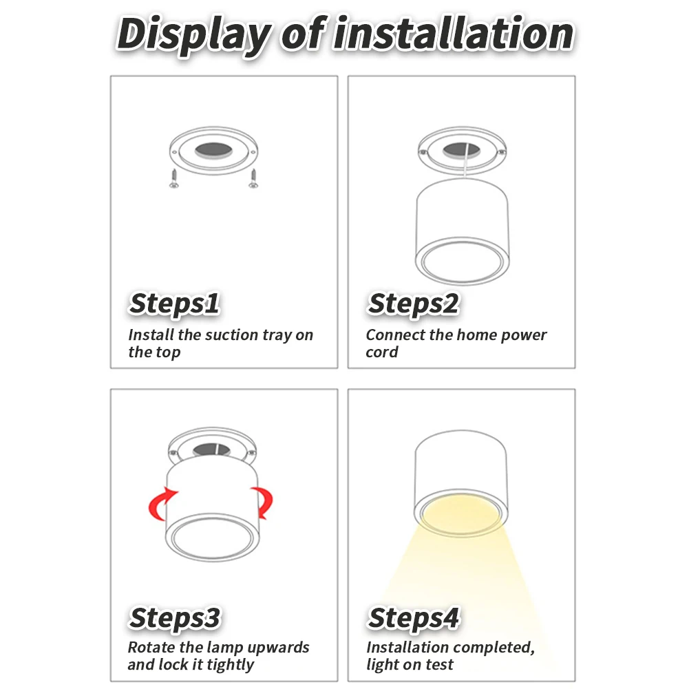 Cirkelvormig Oppervlak Gemonteerde Led-Downlights 7W 3000K Warmlicht Ultra Dunne Verstelbare Hoek Anti Verblinding Spots Geen Hoofdlicht