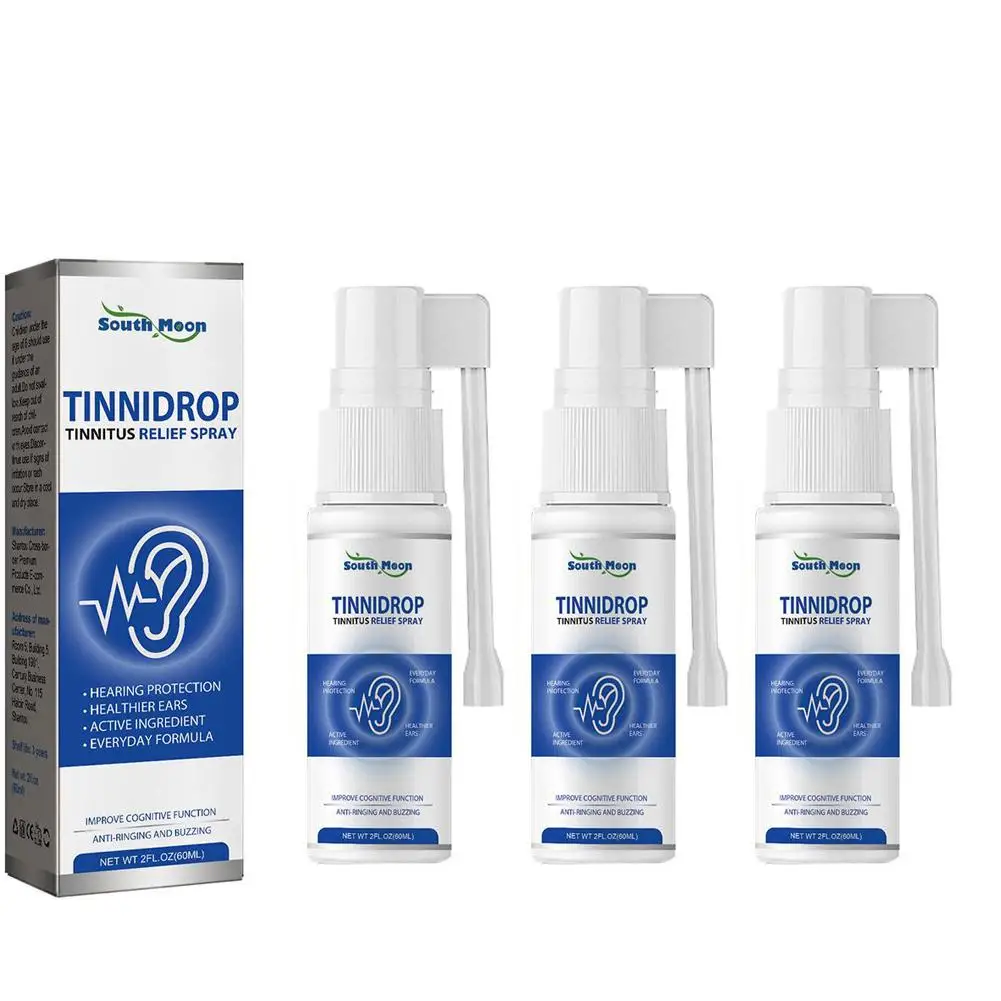 

1/2/3PcsTinniDrop Tinnitus Relief Spray Ear Ringing Relieving Drops for Ringing Tinnitus Itching Earache Health Care Earwax 60ml