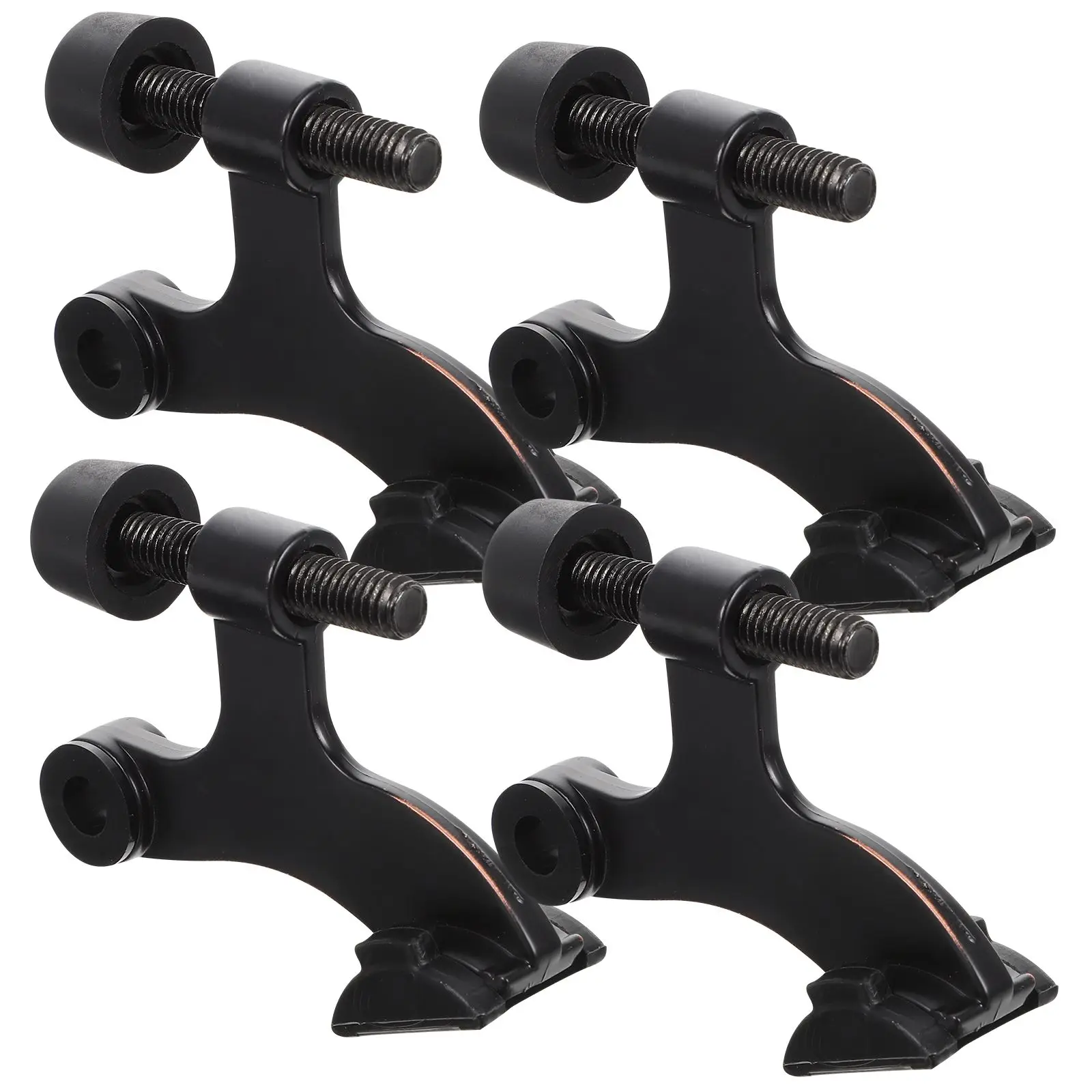 

4 Pcs Zinc Alloy Door Top Hinge Stopper for Bot Doorstops inside Adjustable Heavy Duty Stoppers Silver Bumpers
