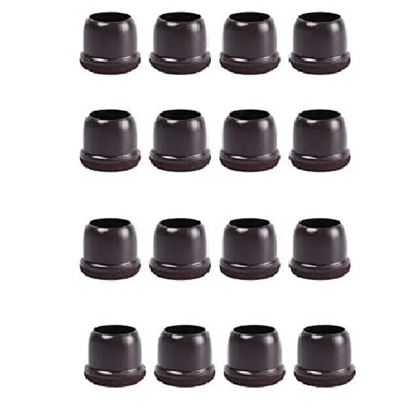 

Promotion! Extra Small Silicone Chair Leg Floor Protectors, Dark Brown Chair Leg Caps W/Wrapped Felt, Dark Silicon Furniture