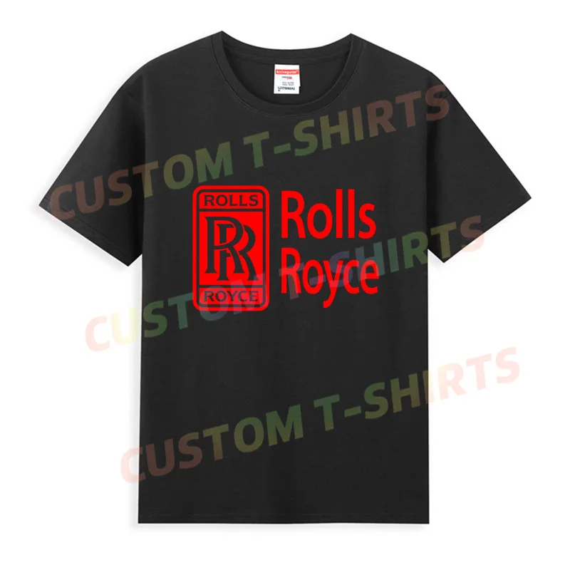 2024 Men T Shirt Casual Rolls-Royce Logo T-shirt Graphic Oversized Sports Tops Breathable Comfortable Streetwear S-3XL Cool Tee