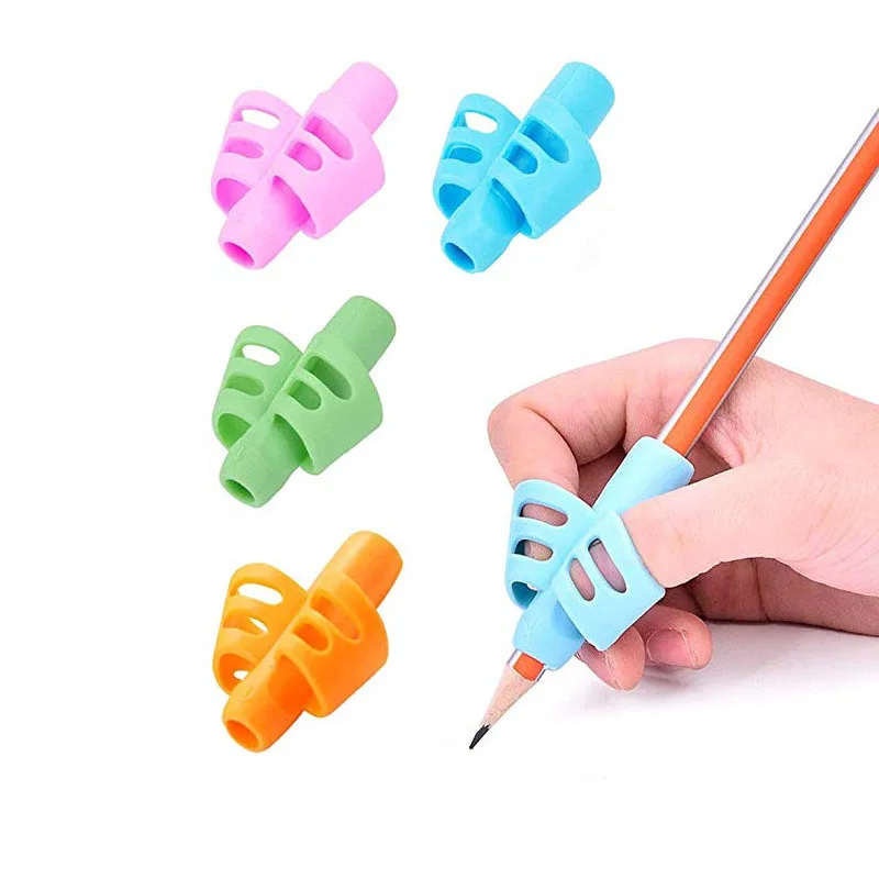 4Pcs Children Silicone Pen Holder Kid Learning Pen Aid Students Practise Writing Pencil Holder Grip Posture Correction Device