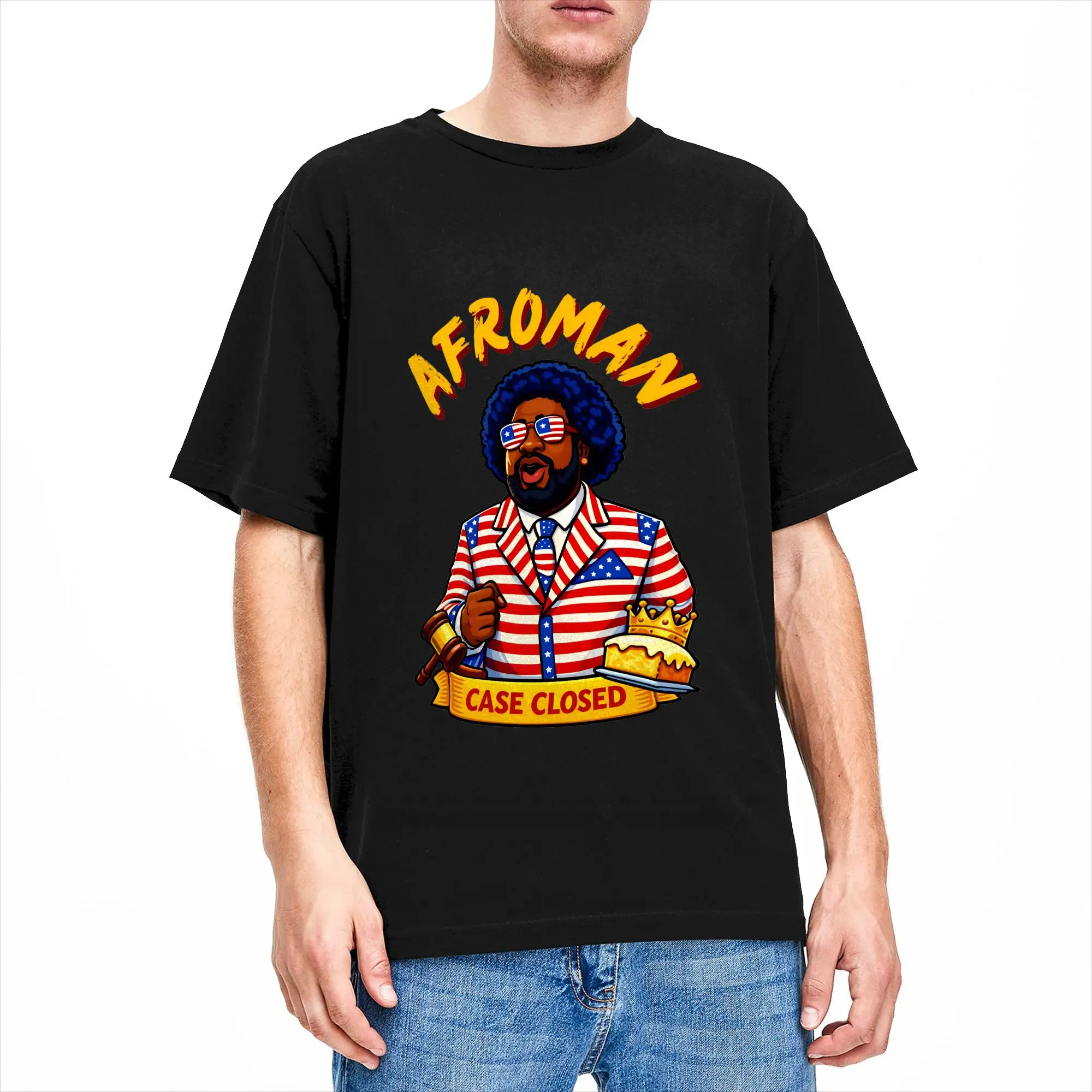 

Men Afroman Case Closed T Shirts Cotton Tops Novelty Short Sleeve Crew Neck Tees Plus Size T-Shirt