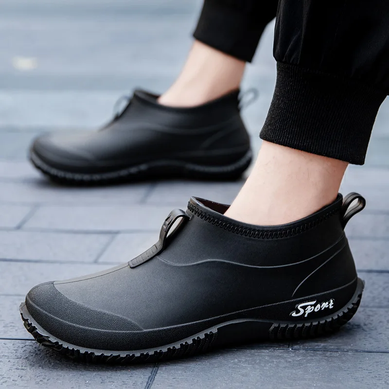 

Мужская непромокаемая садовая обувь, нескользящая непромокаемая обувь на щиколотке, резиновая рабочая обувь для шеф-повара, уличная непромокаемая обувь для фермы2026