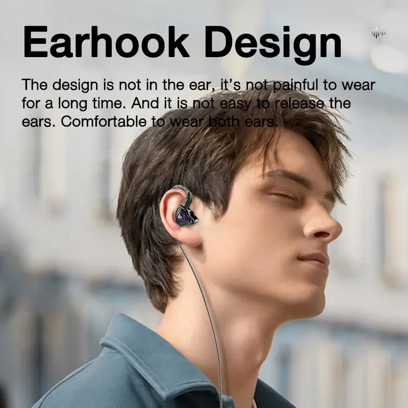 EARDECO 3.5 مللي متر السلكية سماعة HiFi جودة الصوت سماعات أذن سلكية في الأذن سماعات الأذن الحد من الضوضاء سماعة رأس رياضية مع هيئة التصنيع العسكري