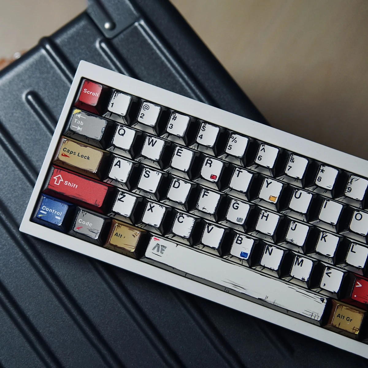 141 Keys Aifei Comic Mixed Light Keycaps for Mechanical Keyboard PBT Dye Sublimation Cherry Height GK61 Anne Pro 2 AULA F75