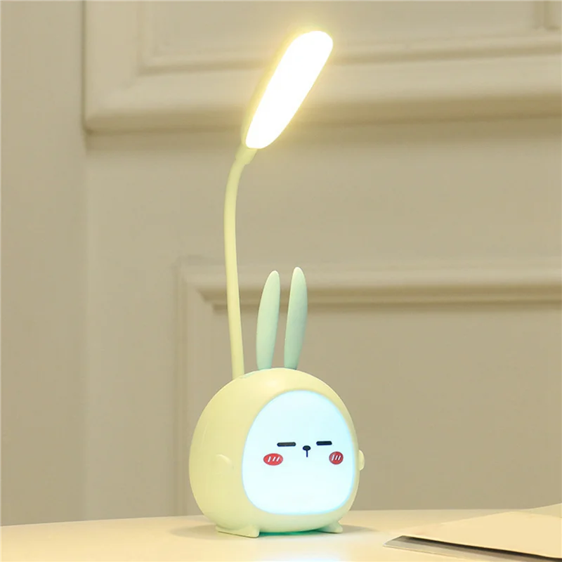 

ABUP-5X Portable LED Desk Lamp Foldable Light Cute Cartoon Desk Lamp LED Reading Light Eye Protective Night Light Blue