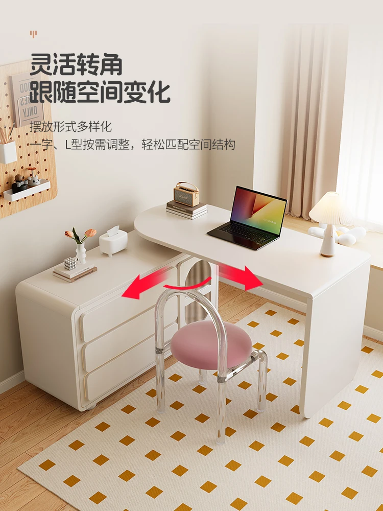 Corner computer desk chest integrated bedroom student learning household rotating dresser type