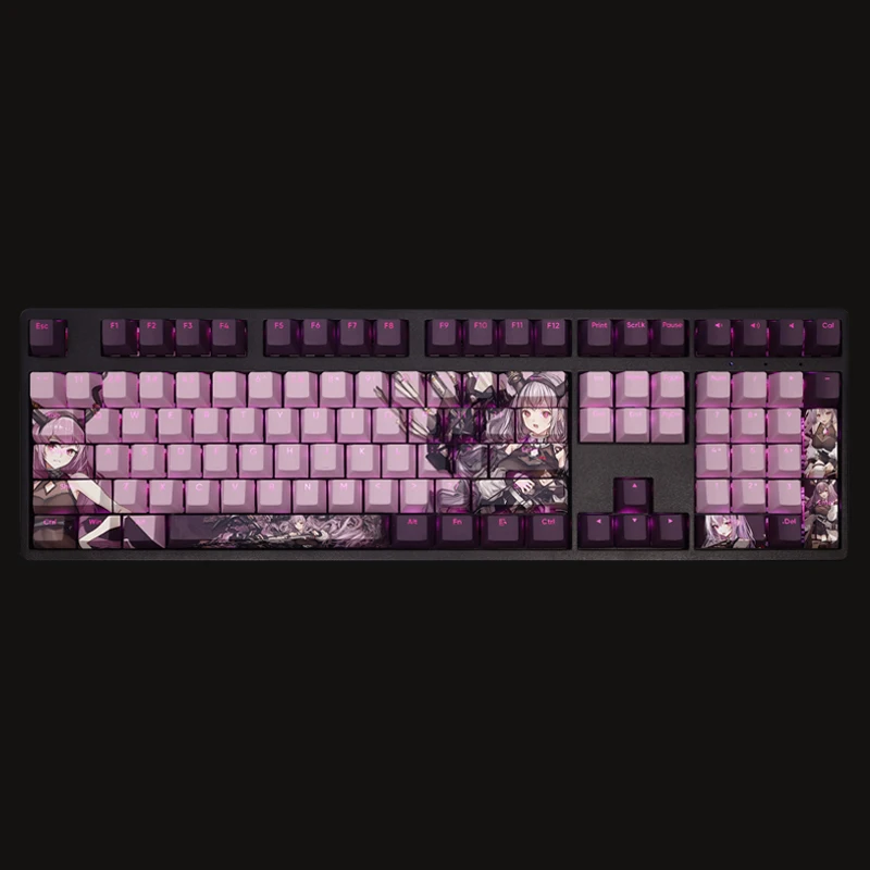 Arknights Vophon Keycap, PBT Dye Subbed Keycaps, Anime Gaming Keycaps, Clavier, 61, 87, 108, 104, HTML, Set, 108