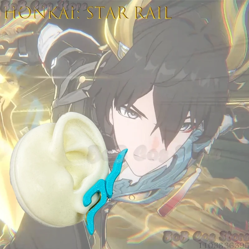 Honkai Star Rail Dan Heng Imbibitor Lunae Dragon Horns Headpiece Cosplay Wig Accessory Anime Game Wearable Prop Halloween Cos