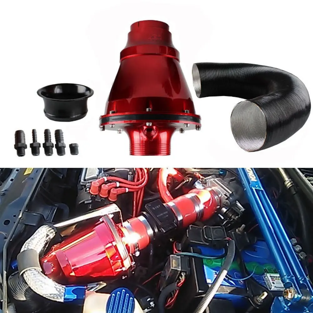 

Universal Air Power Intake Bellows Filter Car Suv High Flow Cold Air Inlet Pipe Cleaner 76mm Air Filter Modified Mushroom Head