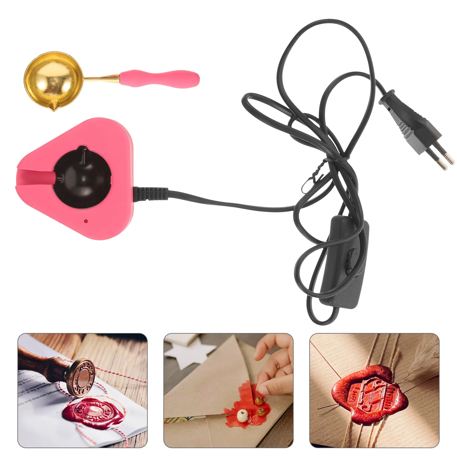 

1 Set Seal Warmer Spoon Kit Fire Stamping Set Durable Long Life Portable Seal Tool Household Reusable Wax For Diy Crafts