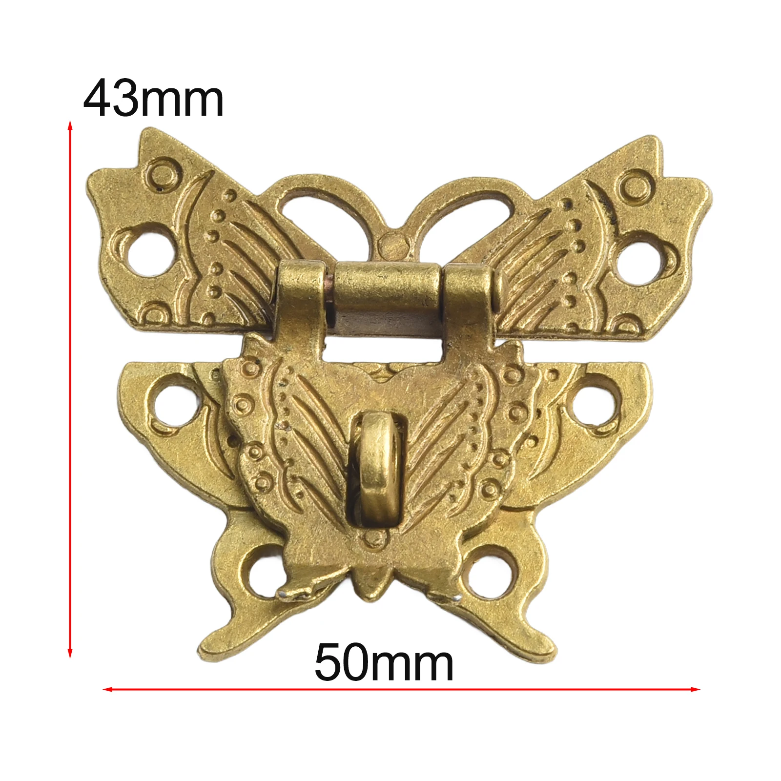 For Collectibles Bronze Hasp Latch Antique Bronze Lock For Collectors Vintage Design Decorative Butterfly Shape