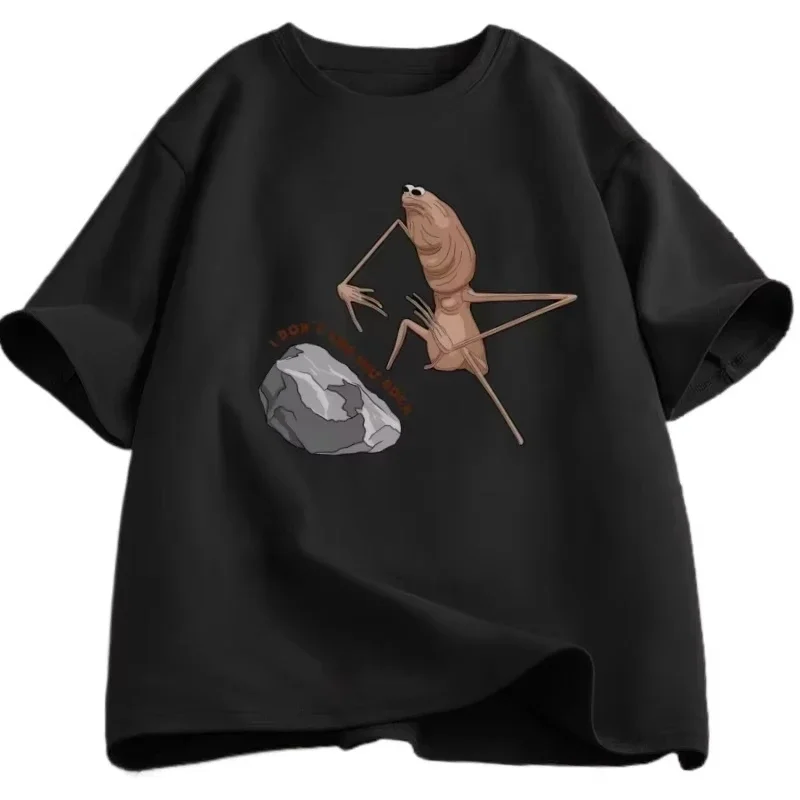 Marcus The Worm T-shirt for Men Y2k Clothes Design Printed Short Sleeve Round Neck Tshirt Streetwear Y2k Clothing