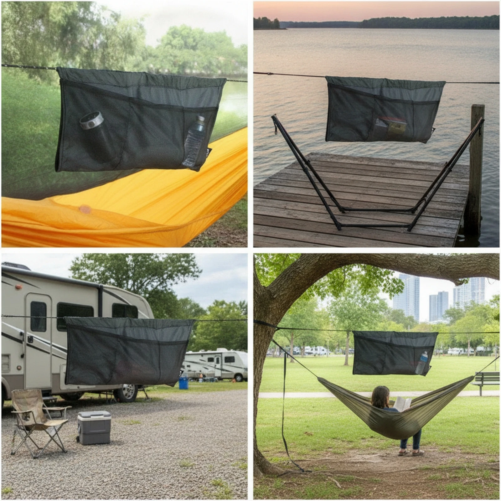 Suspension Bed Gear Loft Compact Suspension Bed Organizer Gear Sling Hanging Lightweight for Campers, Camping, Backpacking