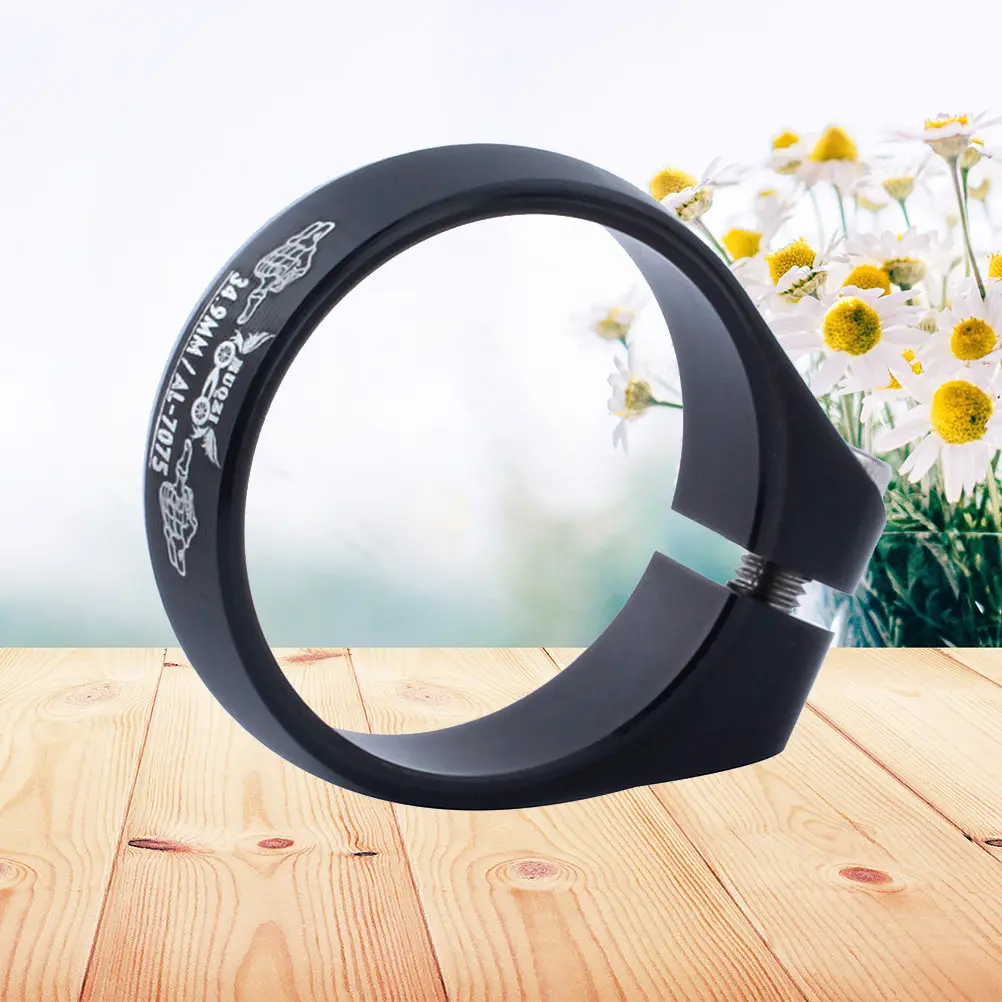 

34.9mm Lightweight Sturdy Seat Clamp for Road Bike Commuter Bicycle Smooth Rounded Edges Firm Grip Seat Tube Lock Reliable