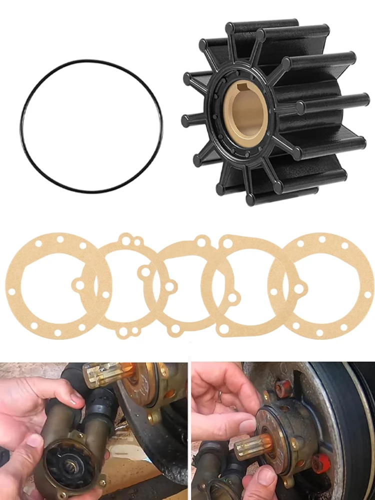 Impeller Kit 09959K 09959K-SHW 12 Blade Flexible Impeller 9959 Replacement for Sherwood Impeller kit Fit for Sierra 18-3046-3060