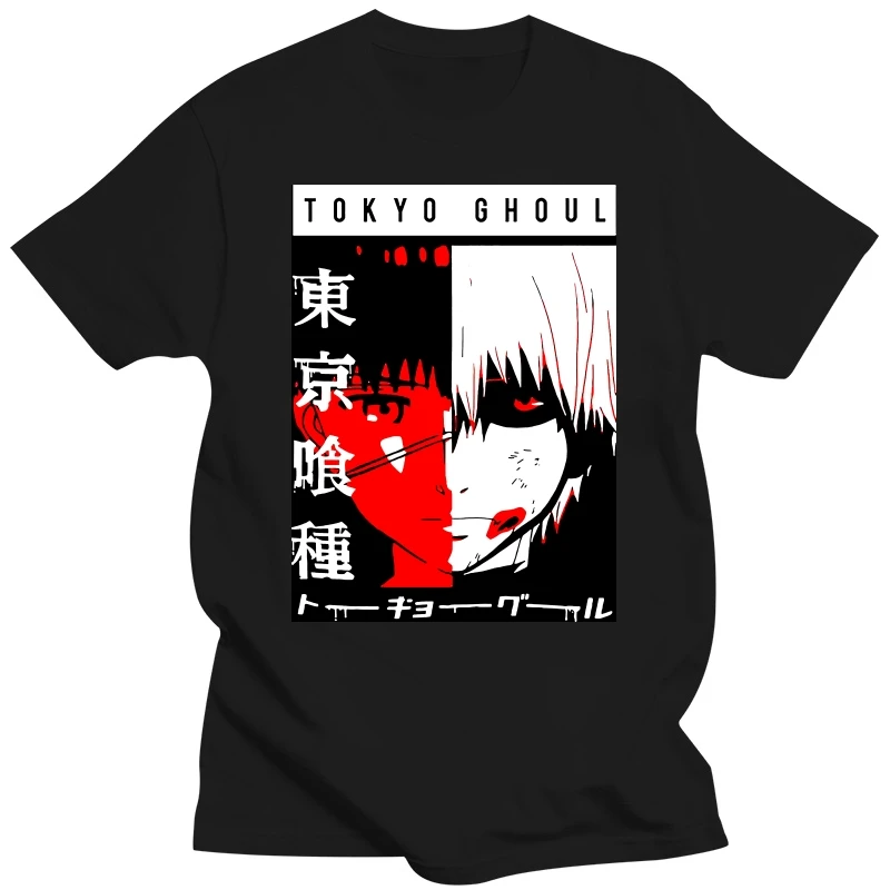 Tokyo Ghoul T Shirt Men Cotton Tshirt Graphic Tee Short Sleeve Japan Harajuku Anime Manga Tshirt Streetwear Kaneki Ken T-shirt