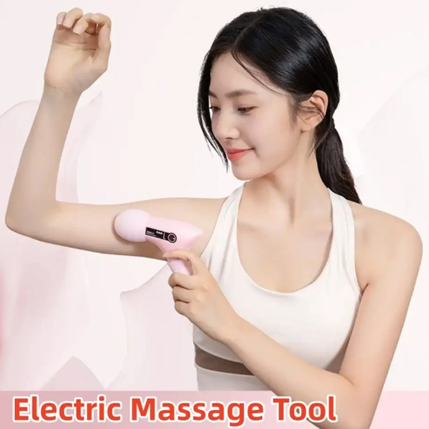 

(No Silicone Sleeve) Handheld Body Massage Products Mini Silent Electric Wireless Fascial Gun Portable Massager Stick Vibration