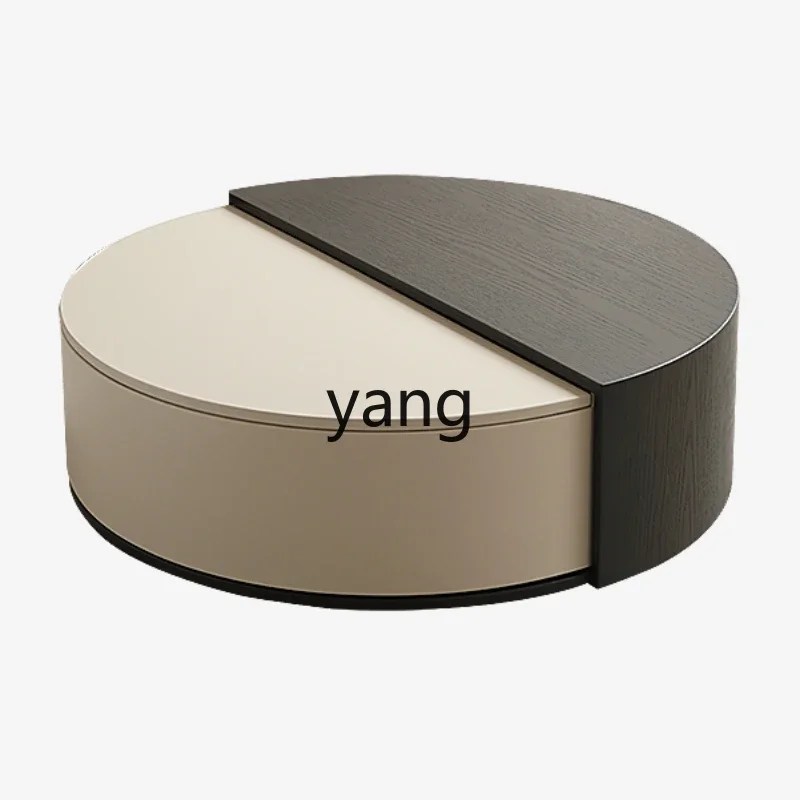 Yhl Simple Living Room Home Rotatable Internet Celebrity round Tea Table Minimalist Small Apartment